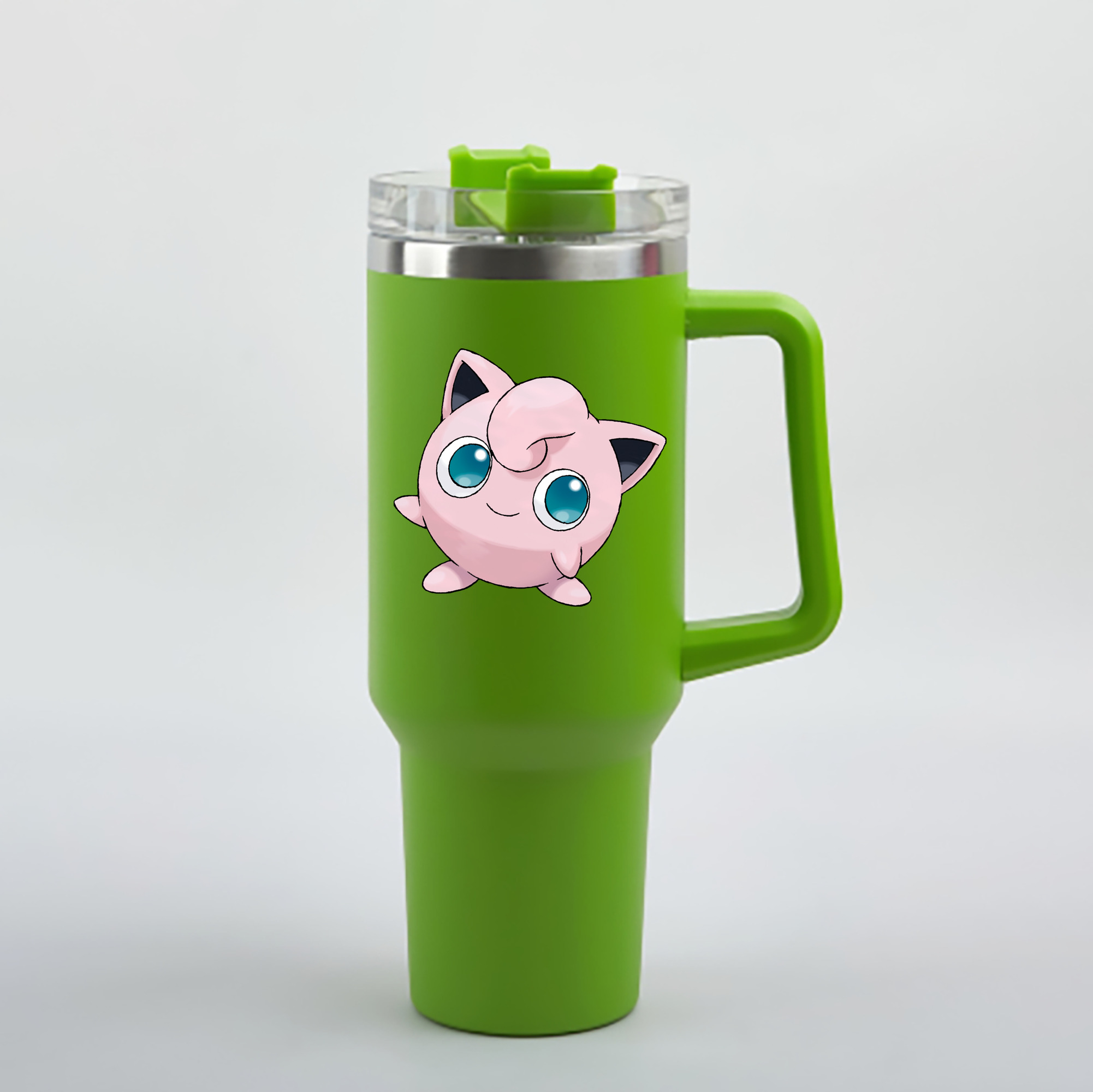 （画像用） ポケットモンスター Pokémon 1200mL車用タンブラー - クリスタルステッカー（プラスチックストロー付き）